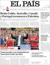 Portada El País 2025-09-22