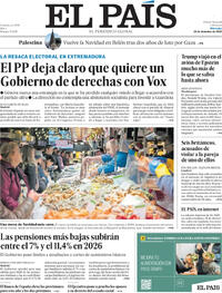 Portada El País 2025-12-24