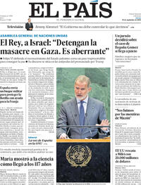 Portada El País 2025-09-25