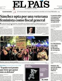 Portada El País 2025-11-26