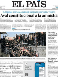 Portada El País 2025-06-27