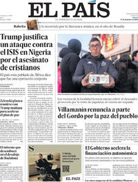 Portada El País 2025-12-27