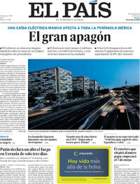 Portada El País 2025-04-29