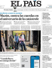 Portada El País 2025-10-29