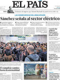 Portada El País 2025-04-30