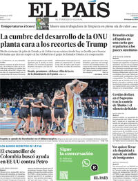 Portada periódico El País