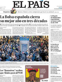 Portada El País 2025-12-31