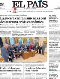 Portada El País 2026-03-07