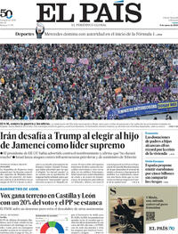 Portada El País 2026-03-09