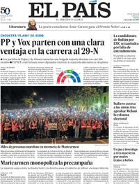 Portada El País 2026-10-09