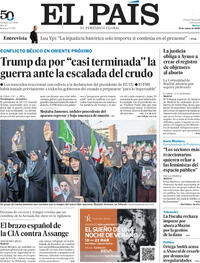 Portada El País 2026-03-10