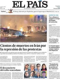 Portada El País 2026-01-12