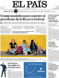 Portada El País 2026-01-13
