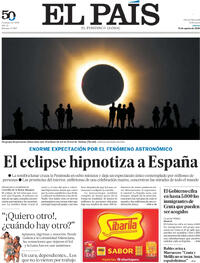 Portada El País 2026-08-13