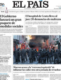 Portada El País 2026-10-19