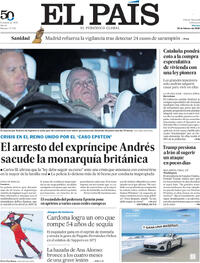 Portada El País 2026-02-20