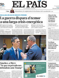 Portada El País 2026-03-20