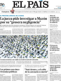 Portada El País 2026-02-25