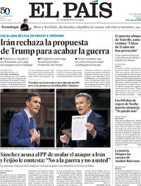 Portada El País 2026-03-26