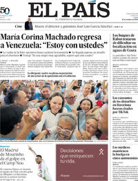 Portada El País 2026-10-26