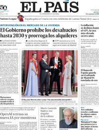 Portada El País 2026-09-30
