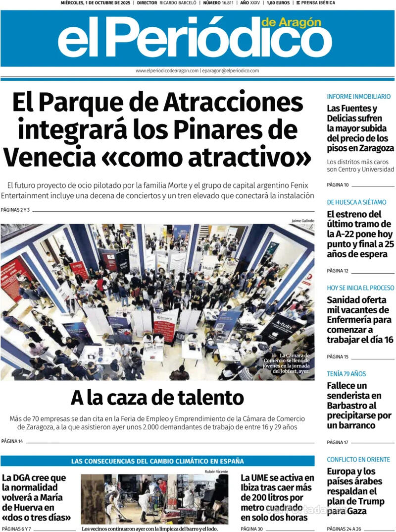 Portada El Diario Montañés 2025-10-01