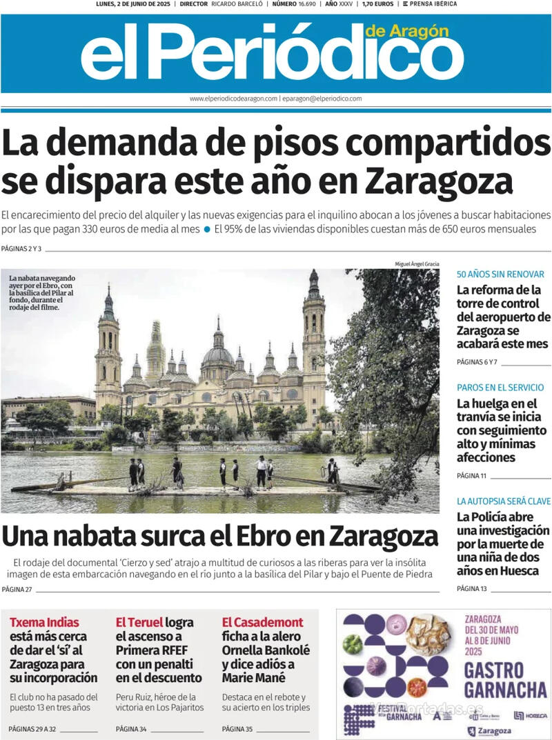 Portada El Diario Montañés 2025-06-02