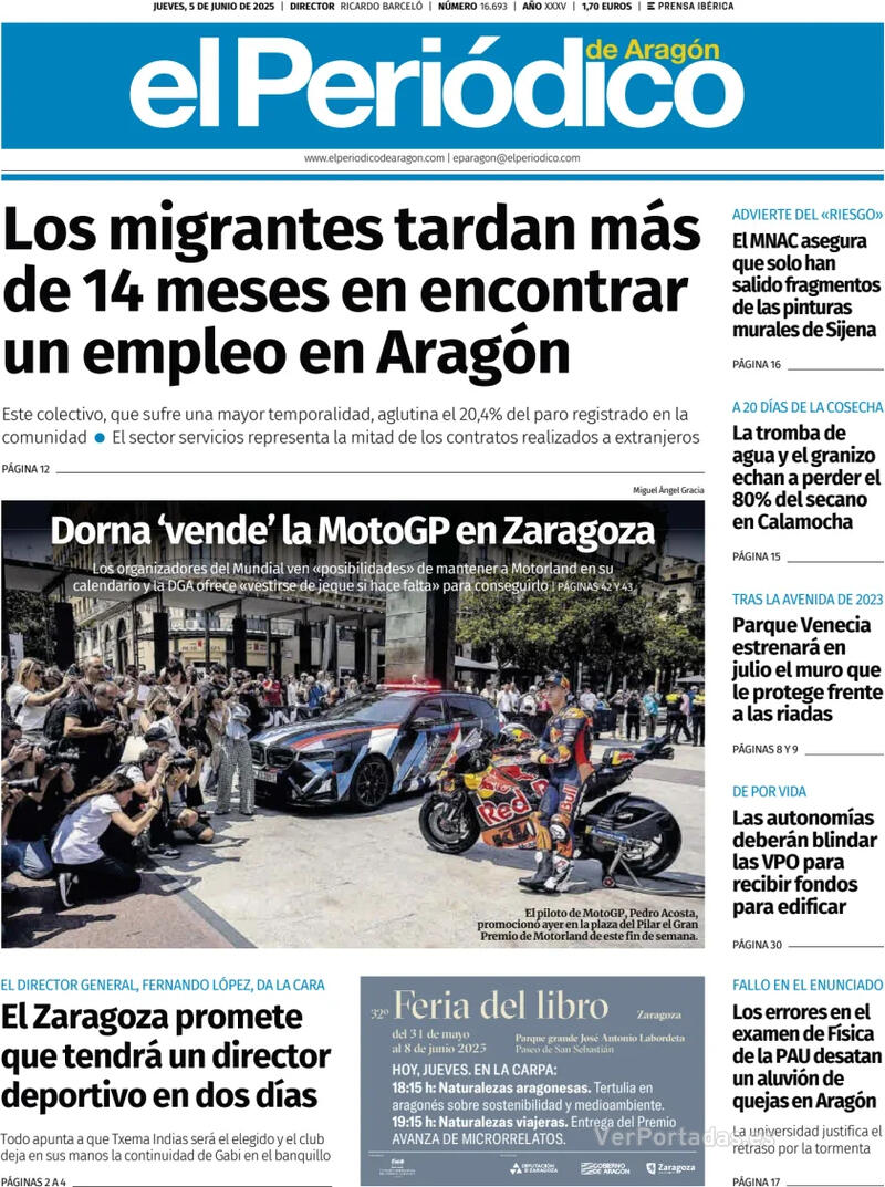 Portada El Diario Montañés 2025-06-05