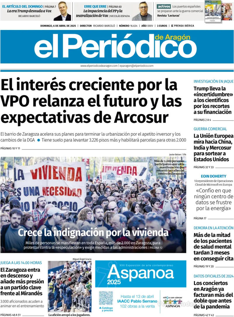 Portada El Diario Montañés 2025-04-06