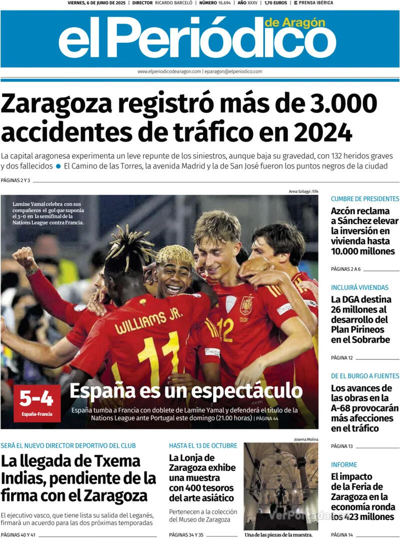 Portada El Diario Montañés 2025-06-06