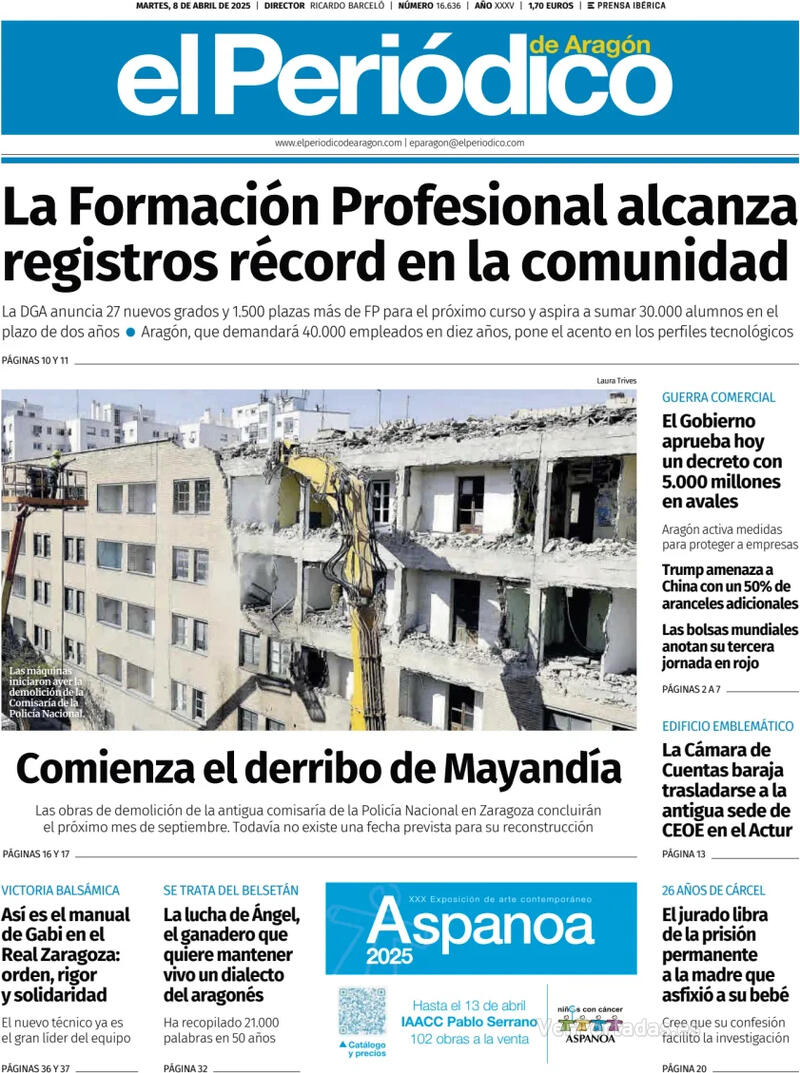 Portada El Diario Montañés 2025-04-08
