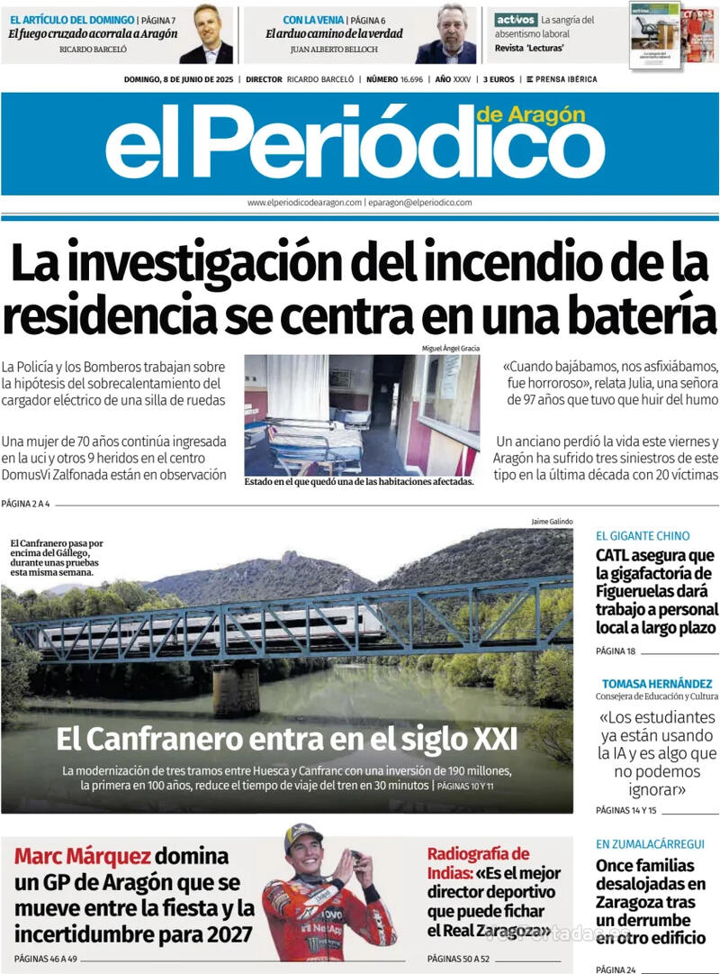 Portada El Diario Montañés 2025-06-08