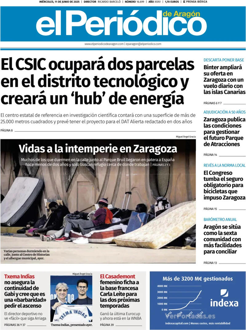 Portada El Diario Montañés 2025-06-11