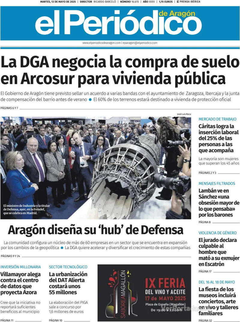Portada El Diario Montañés 2025-05-13