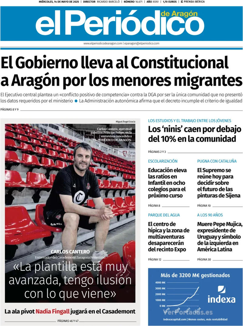 Portada El Diario Montañés 2025-05-14