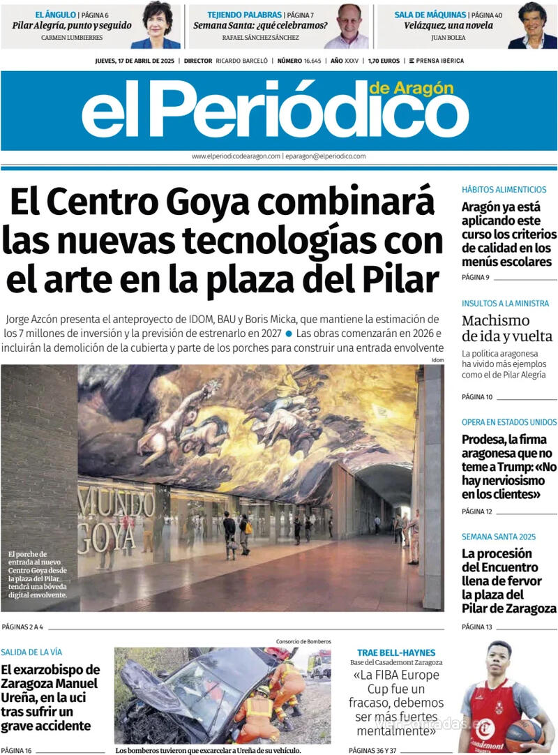 Portada El Diario Montañés 2025-04-17