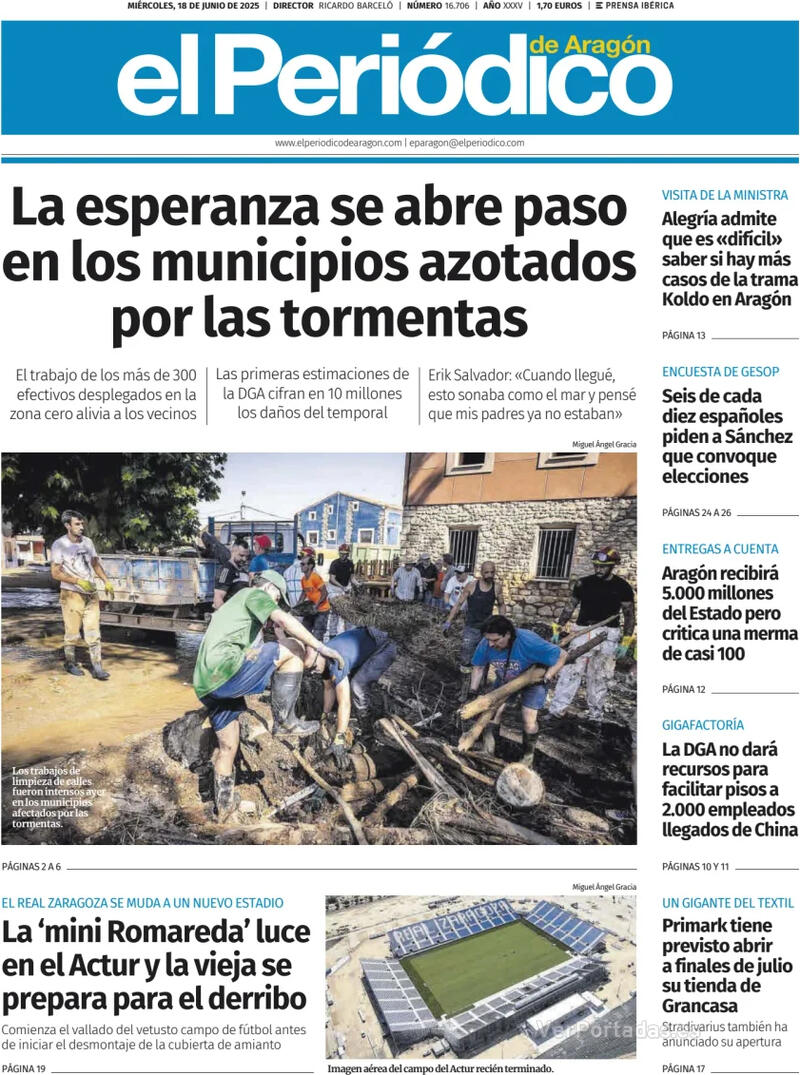 Portada El Diario Montañés 2025-06-18