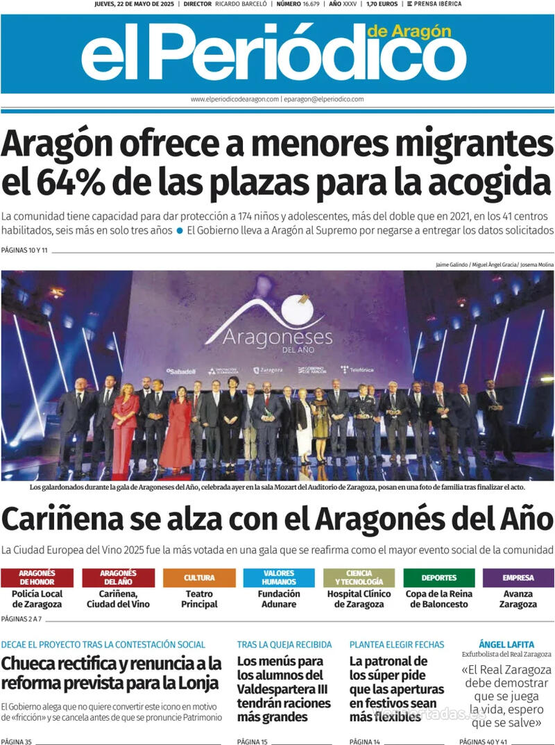 Portada El Diario Montañés 2025-05-22