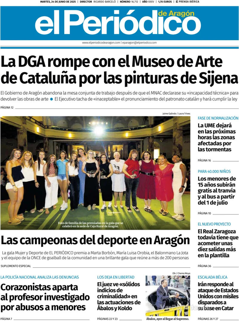 Portada El Diario Montañés 2025-06-24