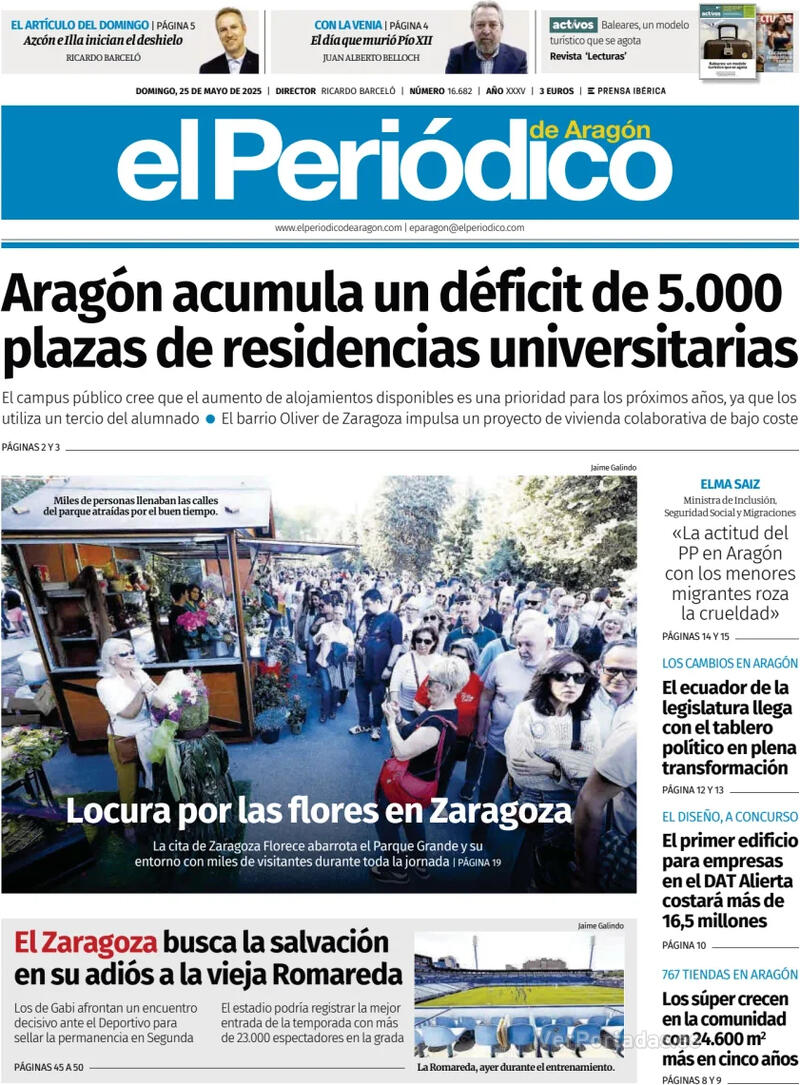 Portada El Diario Montañés 2025-05-25