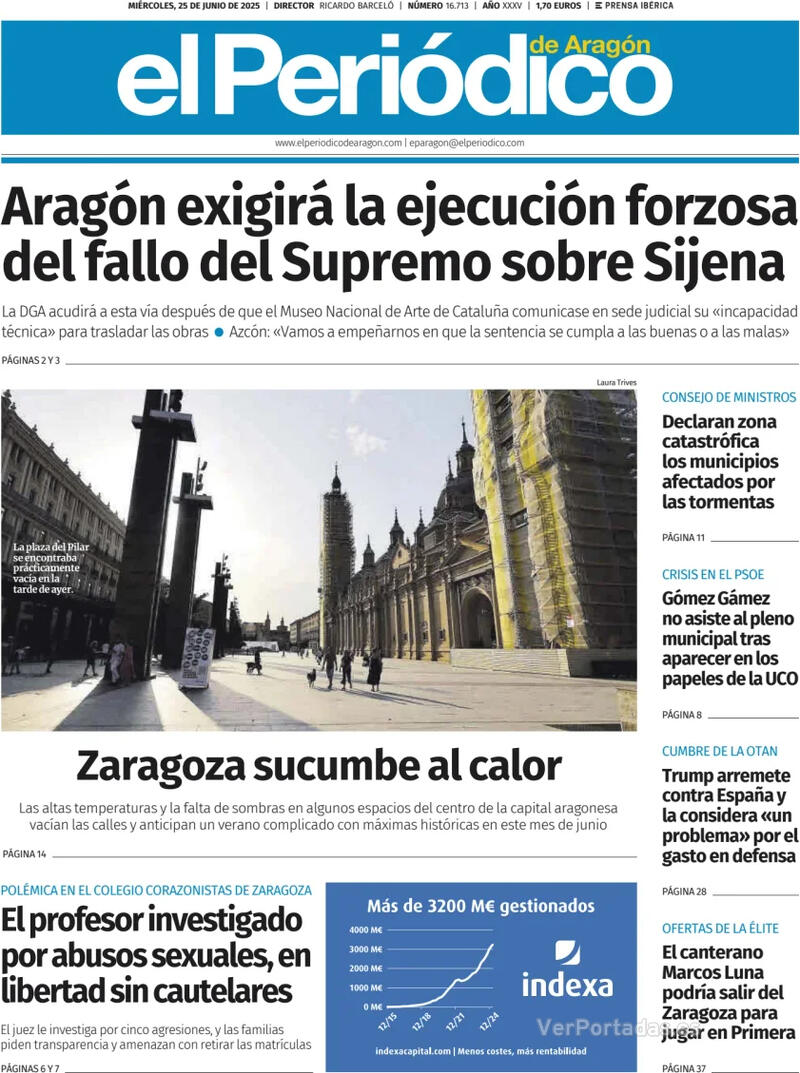 Portada El Diario Montañés 2025-06-25