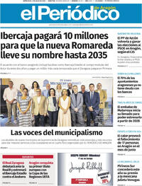 Portada periódico El Periódico Aragón