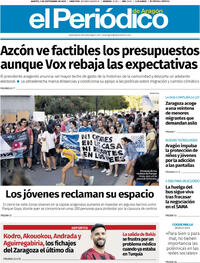 Portada El Periódico Aragón 2025-09-02