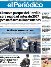 Portada El Periódico Aragón 2025-10-02