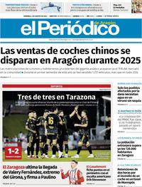 Portada El Periódico Aragón 2025-08-03