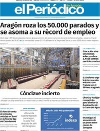 Portada periódico El Periódico Aragón