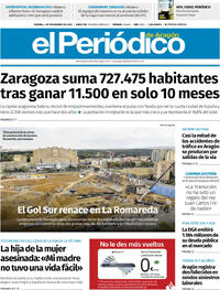 Portada El Periódico Aragón 2025-11-07