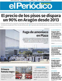 Portada periódico El Periódico Aragón