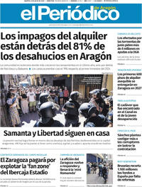 Portada periódico El Periódico Aragón