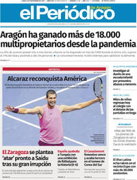 Portada El Periódico Aragón 2025-09-08